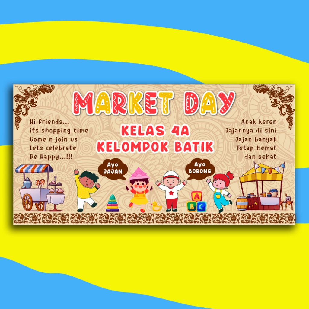 Market Day Batik Spanduk Flag Marketday