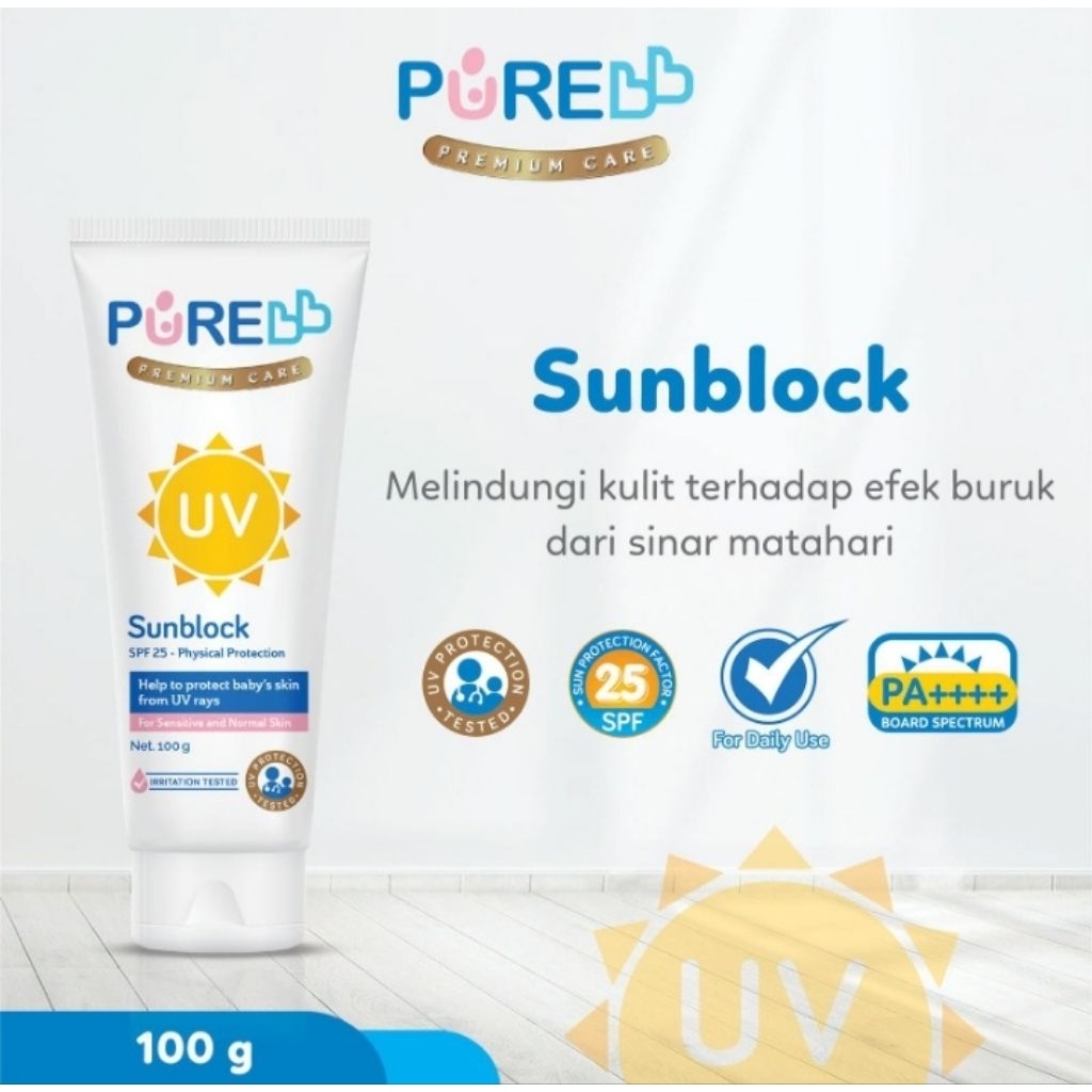 PURE BABY SUNBLOCK SPF 25 - Sunblok Bayi - Sunblok Anak