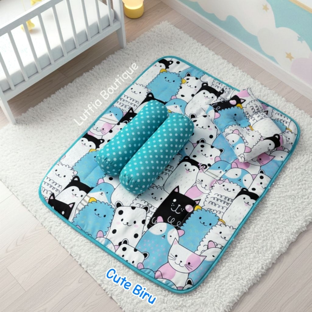 Set Perlak Bayi Waterproof / Set Perlak Bayi Lengkap Bantal Guling Waterproof / Pelak Bayi Set Banta