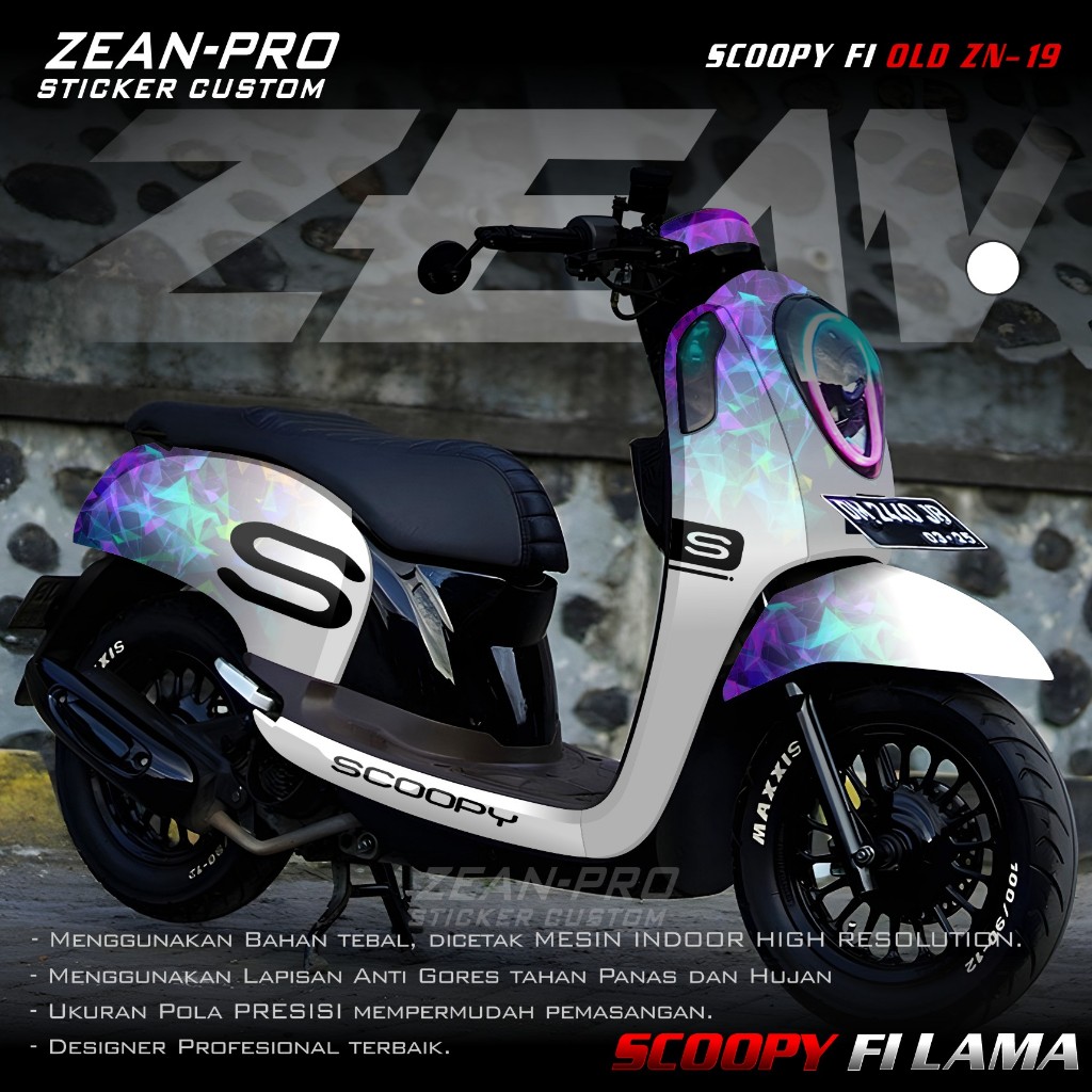 (PROMO COD) TERBARU Decal Sticker Honda Scoopy Fi Lama Full body - Stiker Skotlet Variasi Modifikasi