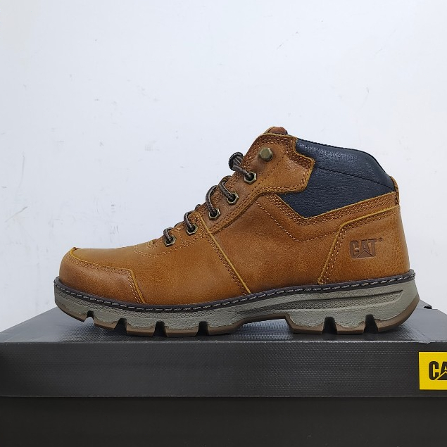 Sepatu Caterpillar Pria Work Genuine Leather Boots Shoes sale 10301001