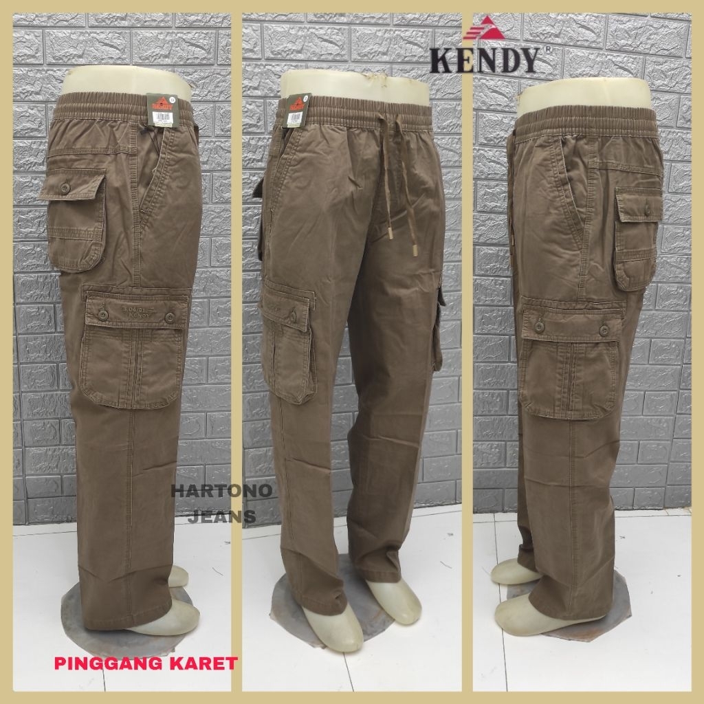 KENDY size 27-38 CELANA PANJANG CARGO PINGGANG KARET / CELANA CARGO PANJANG PINGGANG KARET / CELANA 