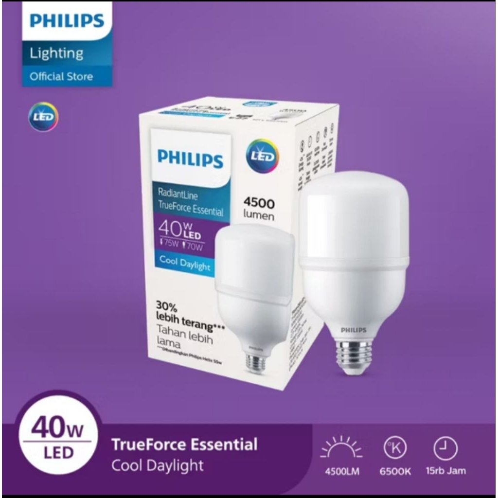 Philips Lampu LED 40 watt / Lampu Philips LED Tforce core HB 40watt