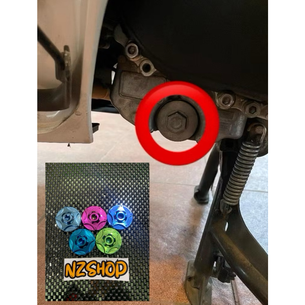 baut titanium pembuangan oli filter kiri pcx adv scoopy vario