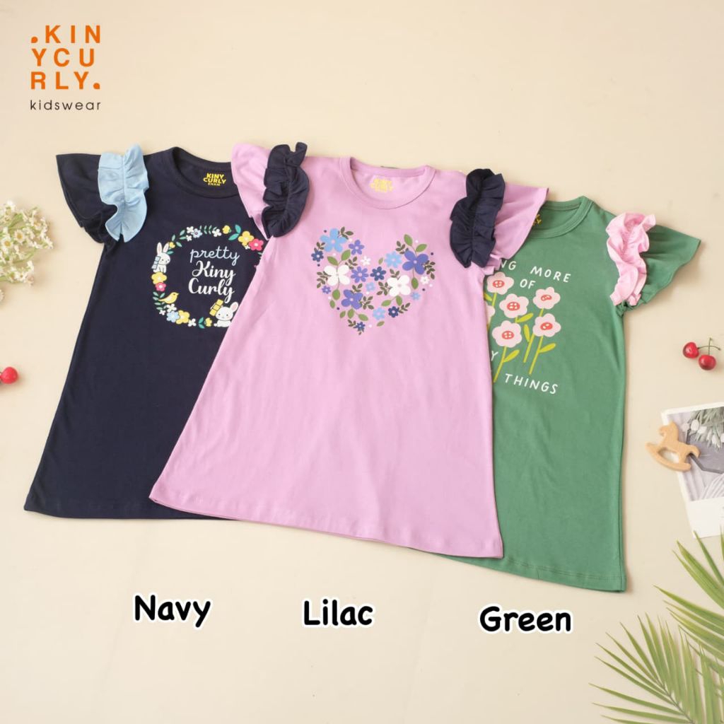 Kinycurly Abelle Dress Anak Perempuan 1-12 Tahun