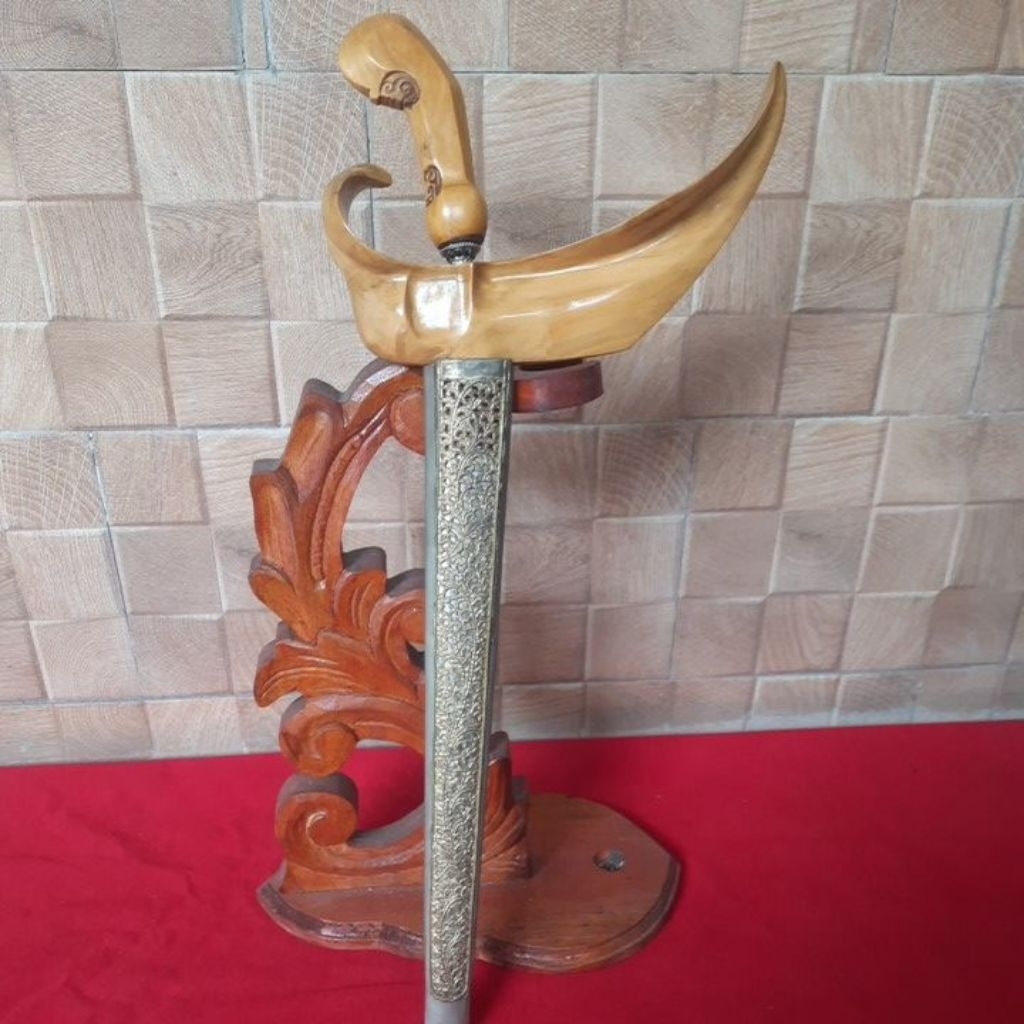 Keris Patrem Nogo Sosro kinatah Kuningan Luk 5 Garapan Halus,Pamor Banyu Mili