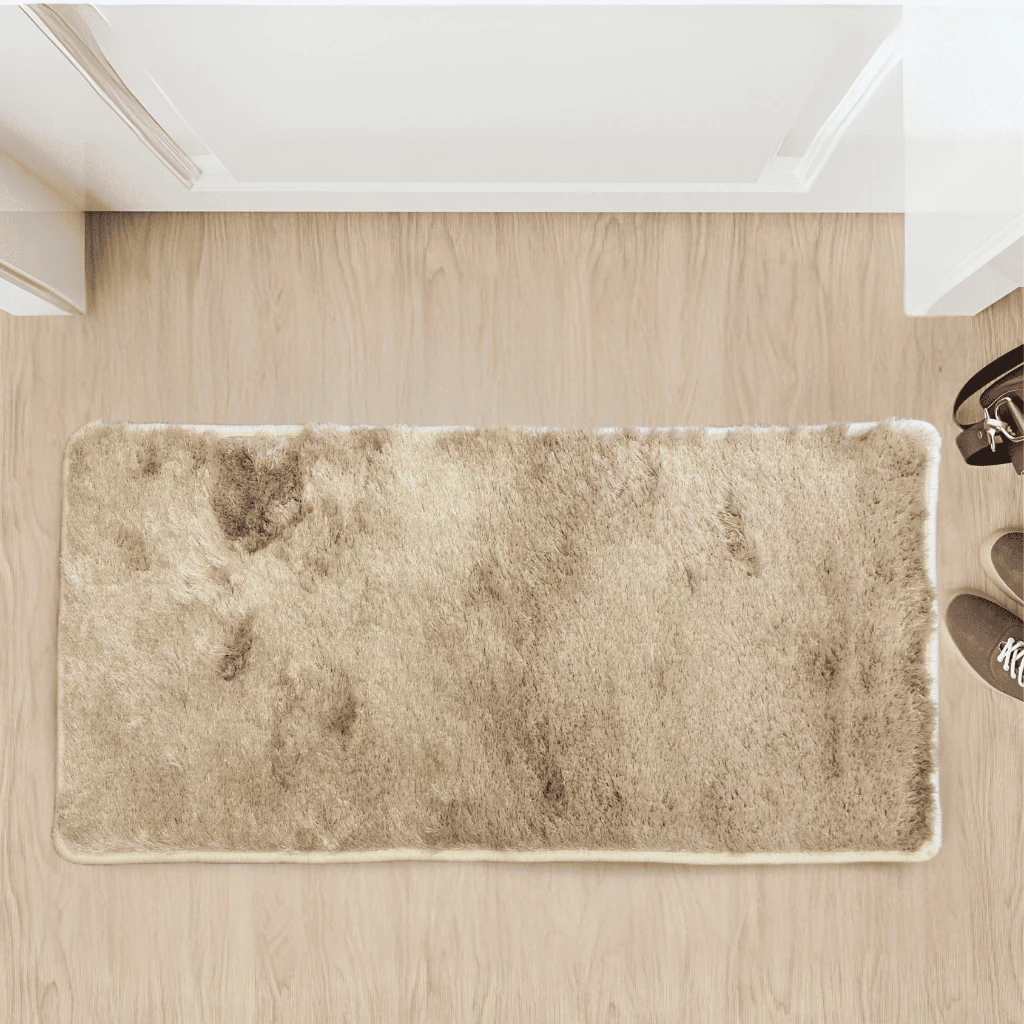 Keset Shaggy Bulu Polos Tebal Aesthetic Premium Ruang Tamu Kamar Tidur Rumah Antislip 65x145cm - MF
