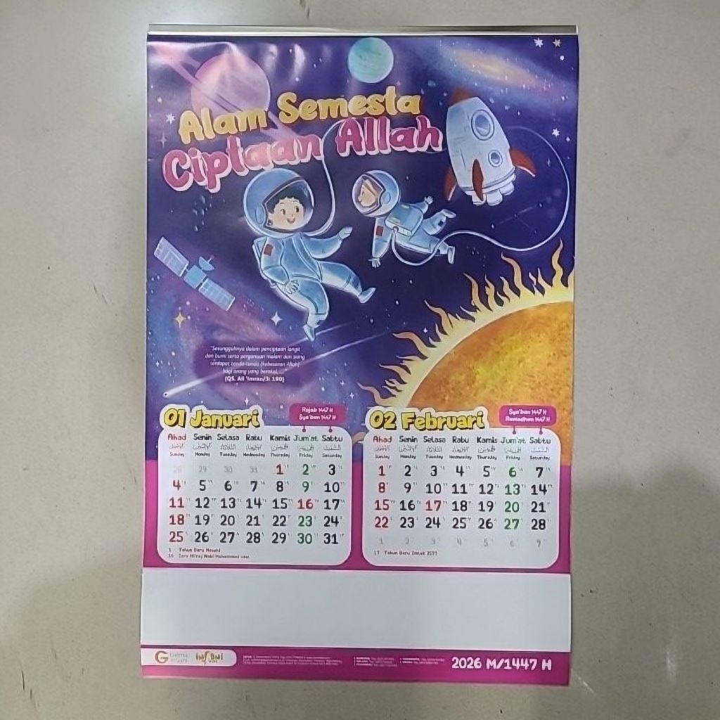Kalender Anak Penerbit Gema Insani Tahun 2026