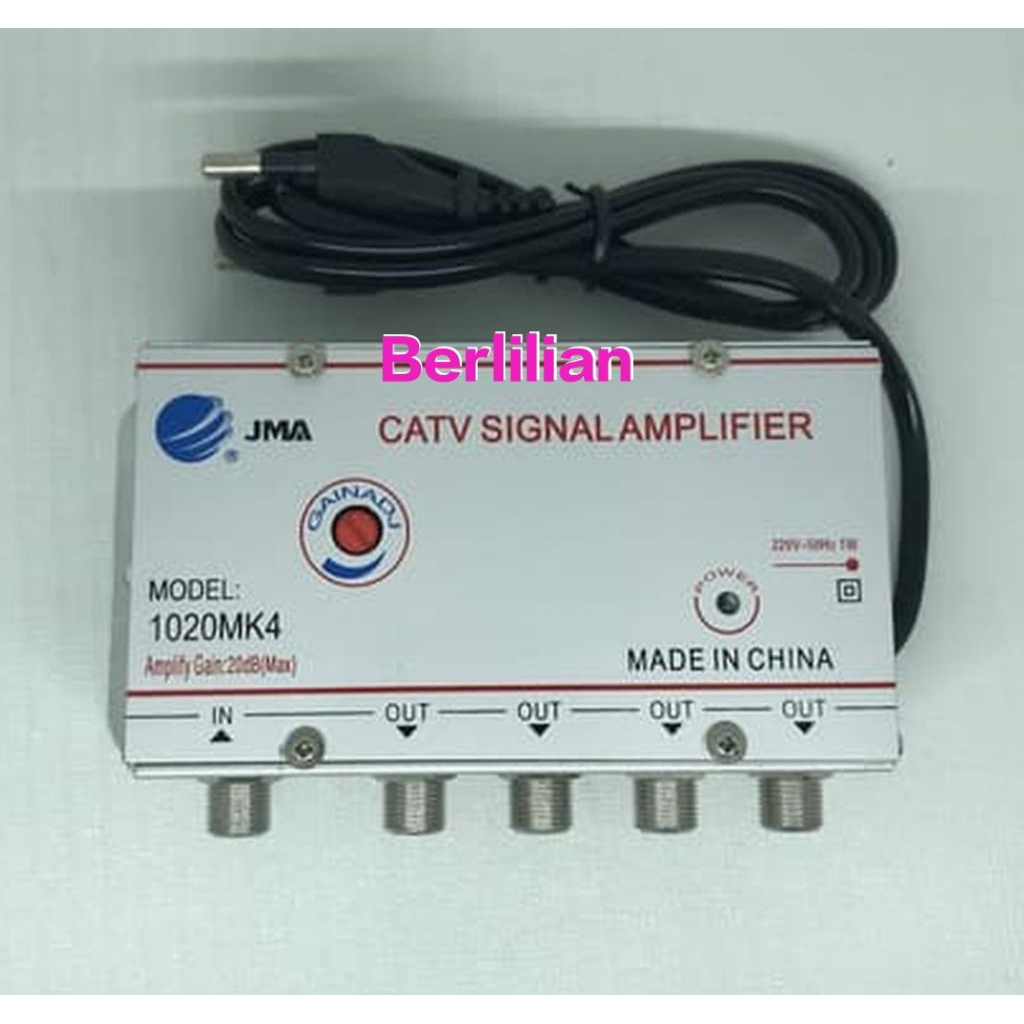 Boster Antena TV CATV Signal Amplifer 4 Way JMA Kualitas Bagus / Booster Antena TV 4 Way JMA