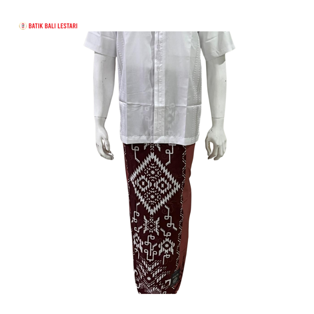 Batik Bali Lestari Sarung Samarinda Harum Cendana Motif Maroon