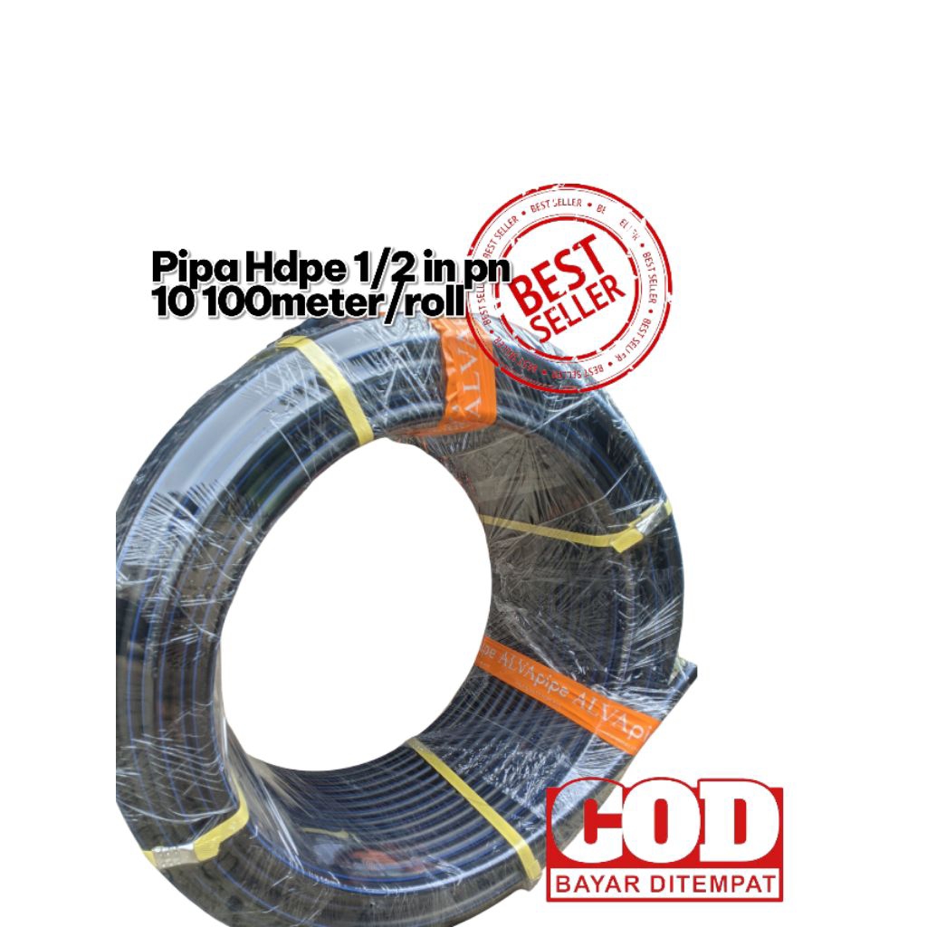 Pipa Hdpe 1/2 in 100m/roll