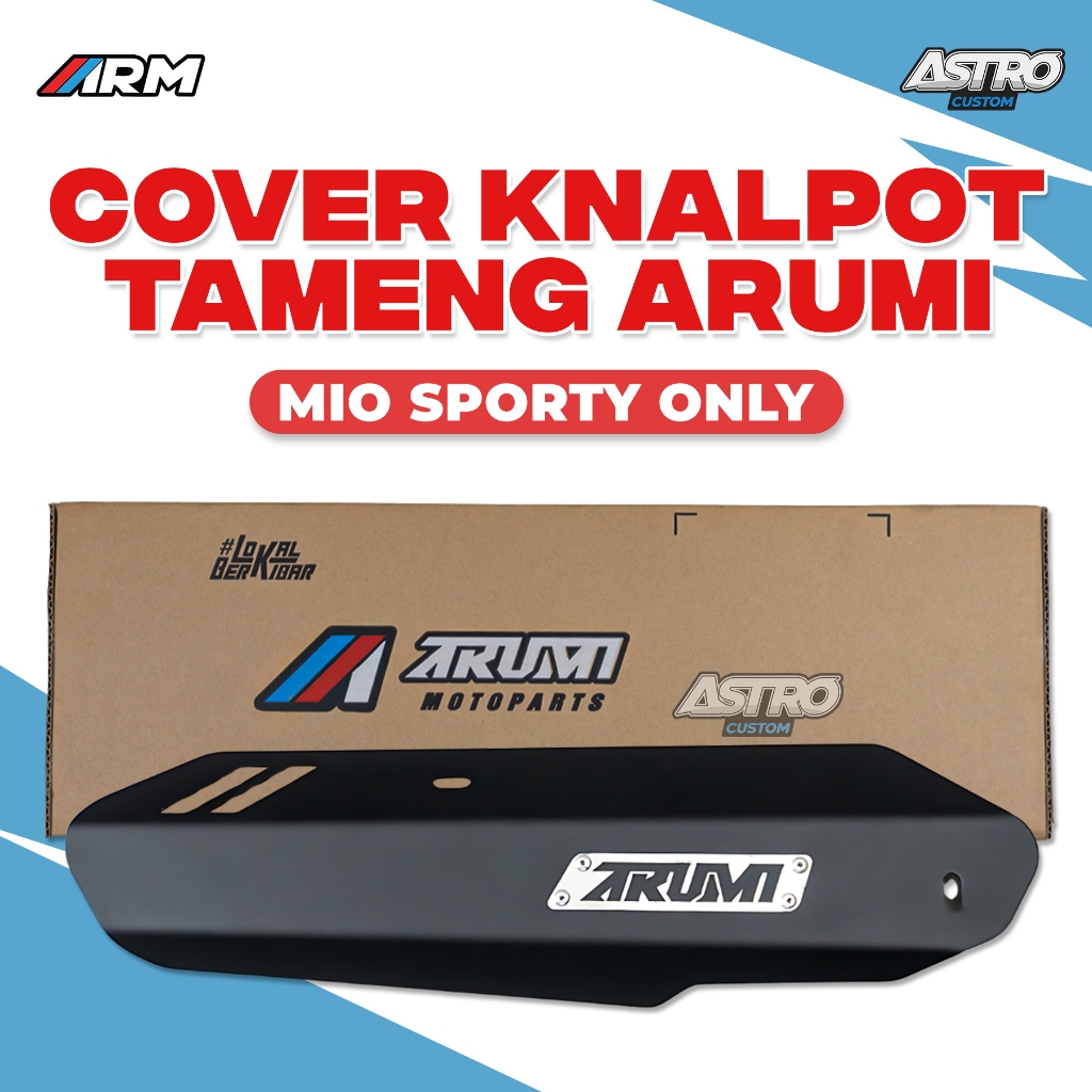 Cover Knalpot ARUMI MIO SPORTY OLD 5TL Tameng Pelindung Kenalpot ARM FULL CNC STAINLES