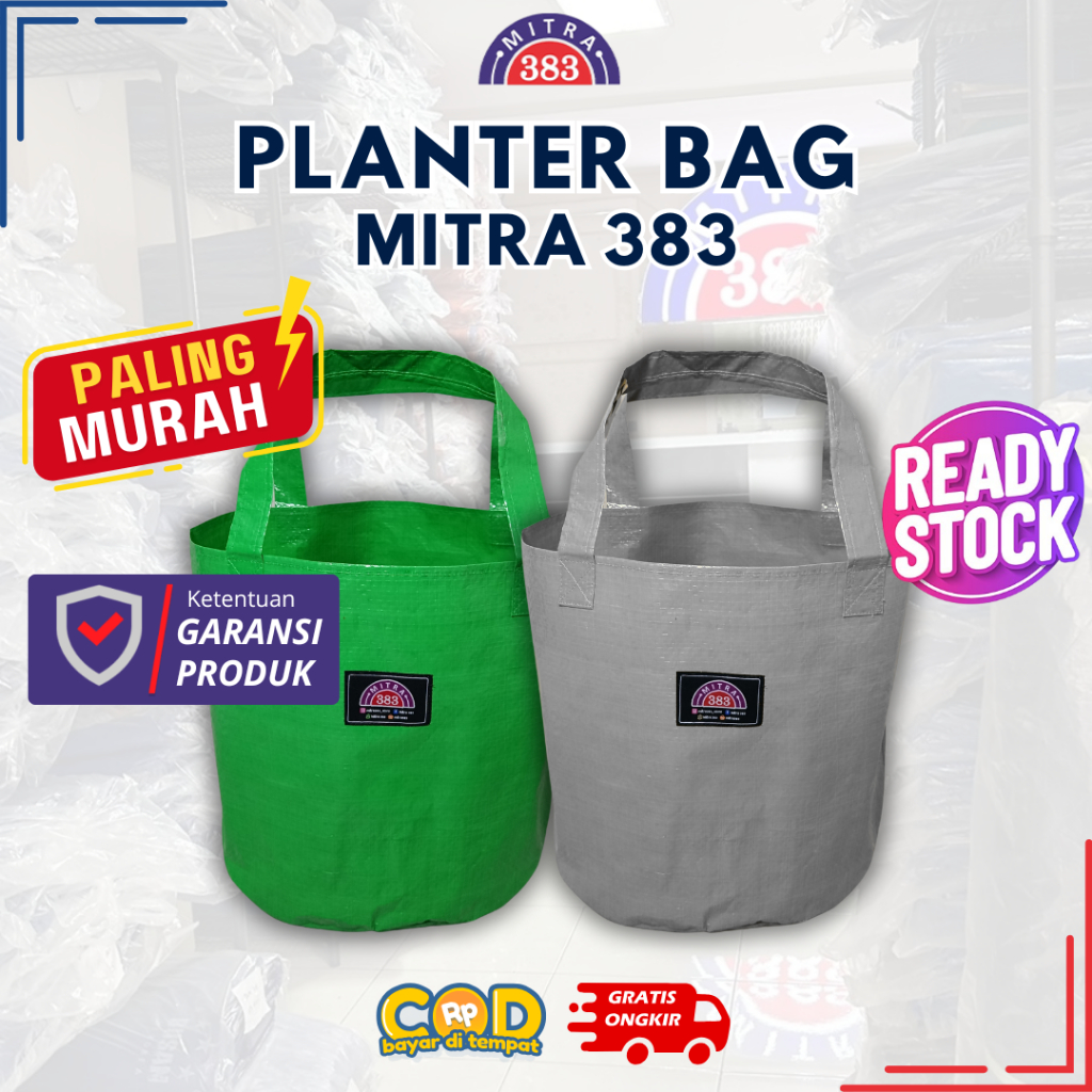 MITRA - Planter Bag Terpal 100 Liter 75 Liter 50 Liter 20 Liter 6 Liter 0,7 Liter | Pot Tanaman Plas