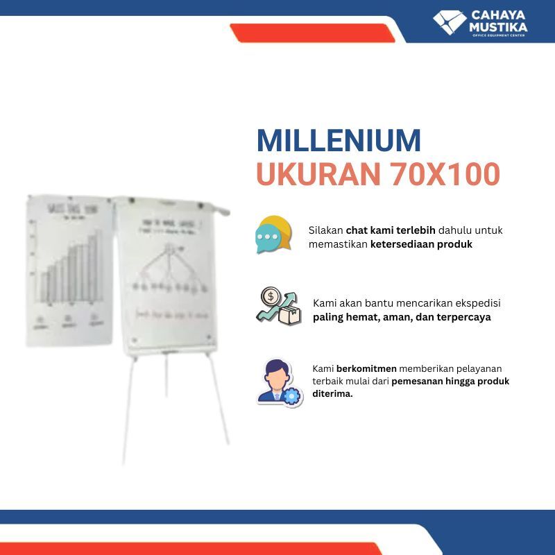 Jual Flipchart Sakana Uk 70x100 Roda Lima - Harga Flip Chart Di Malang