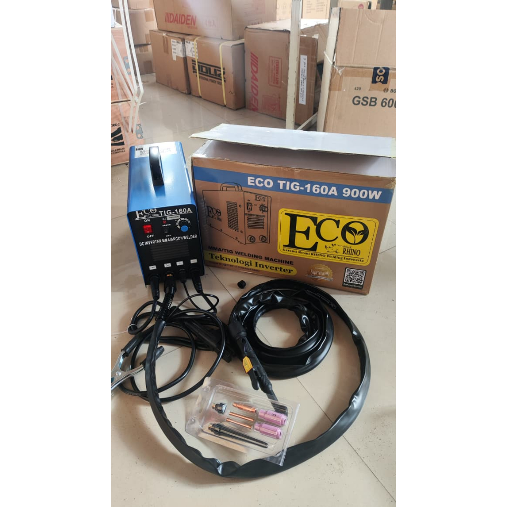 DVT | Mesin Las Argon RHINO ECO TIG-160A 900Watt / Mesin Las Listrik TIG 160A Trafo Las