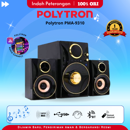 SPEAKER MULTIMEDIA POLYTRON PMA 9310 / SPEAKER BLUETOOTH PORTABLE / SALON SUBWOOFER/ SPEAKER MULTIME