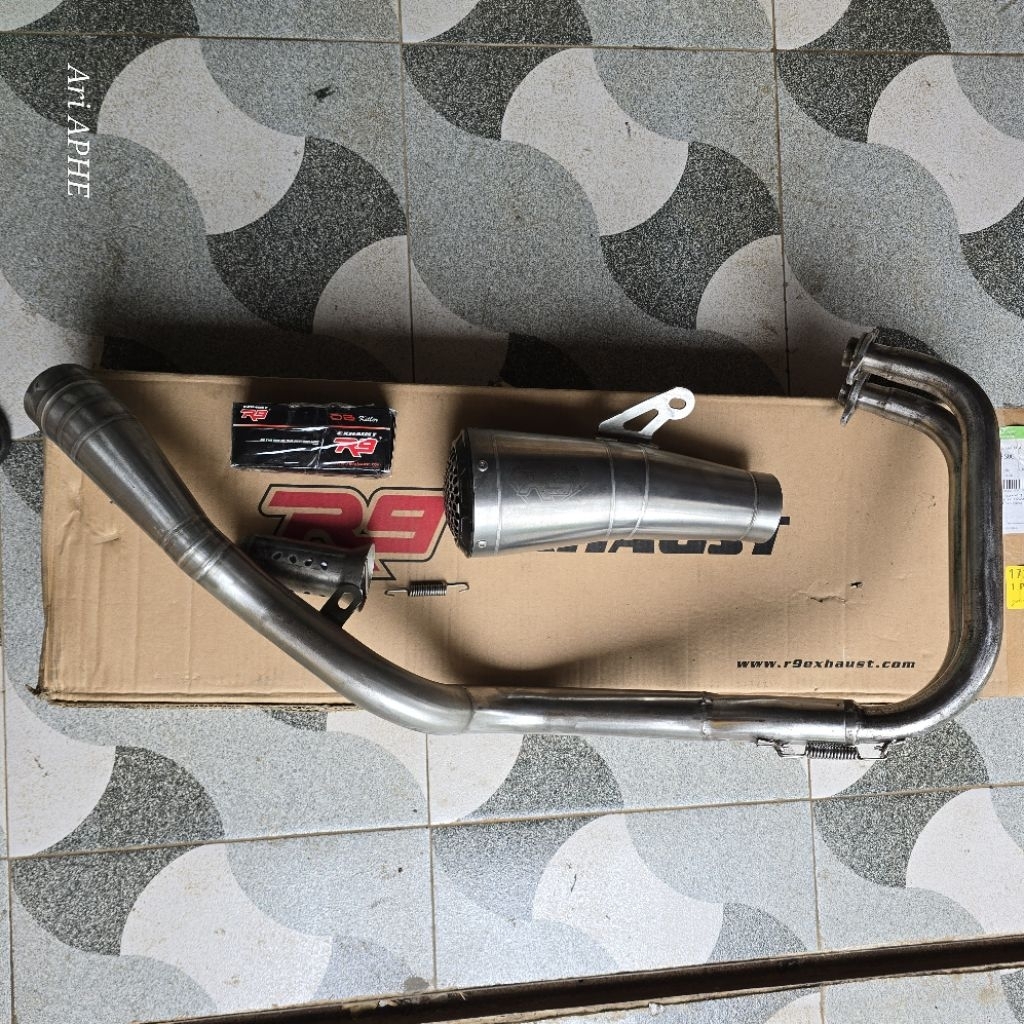 knalpot r9 gp series original fullsystem ninja 250 fi old