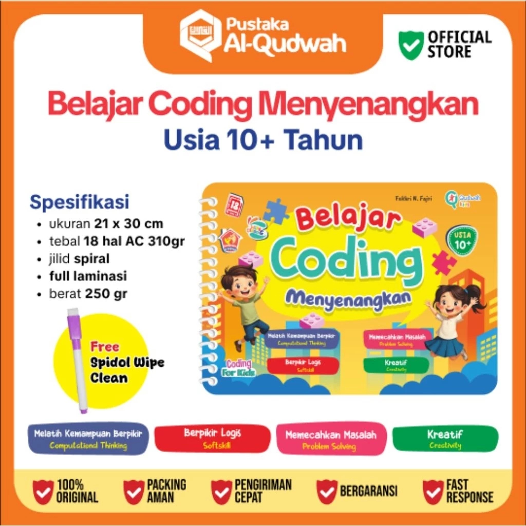 [PROMO] Al Qudwah Eksklusif coding 10th+ || Belajar Coding Menyenangkan || Buku Aktivitas Coding Ana