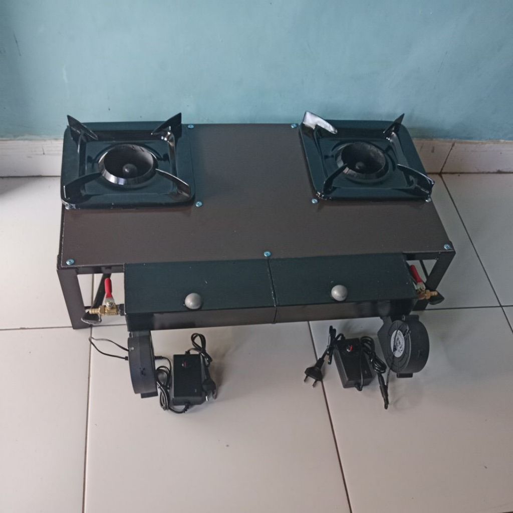 kompor oli bekas 2 tungku