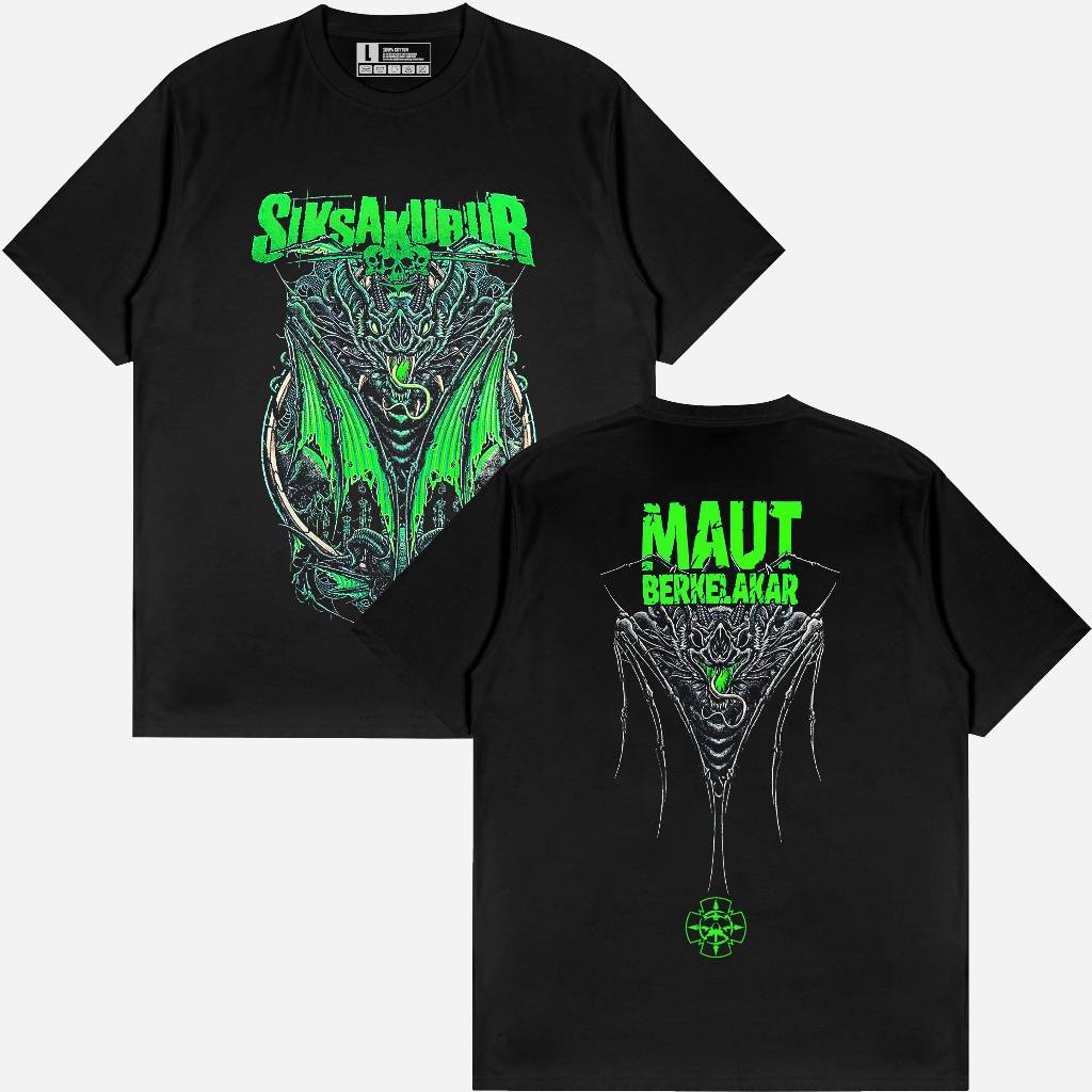 SIKSA KUBUR - MAUT BERKELAKAR / KAOS BAND METAL SIKSA KUBUR / KAOS MUSIK DISTRO PRIA