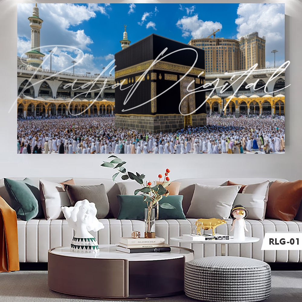 PROMO EXCLUSIVE  Wallpaper stiker dekorasi ruang tamu Wallpaper dinding makkah stiker dinding motif 