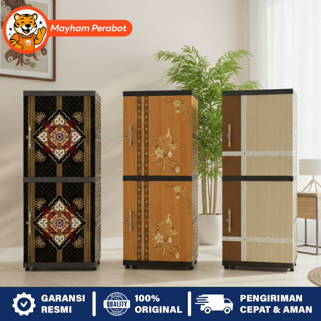 Lemari Pakaian NAIBA 2 Pintu Pandora/Boston/Jersey