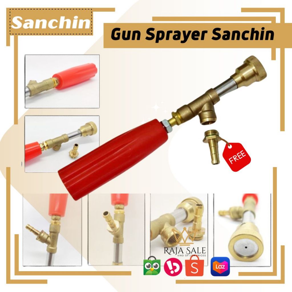 Gun Sprayer Spray Gun Water Jet Stik Cuci Steam Doorsmeer Pompa dc Jet Water Gun Sanchin Pompa DC