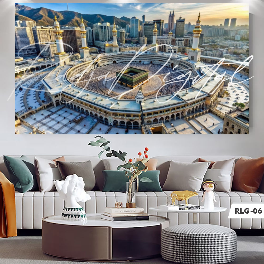 PROMO WALLPAPER   Wallpaper stiker dekorasi ruang tamu Wallpaper dinding makkah stiker dinding motif