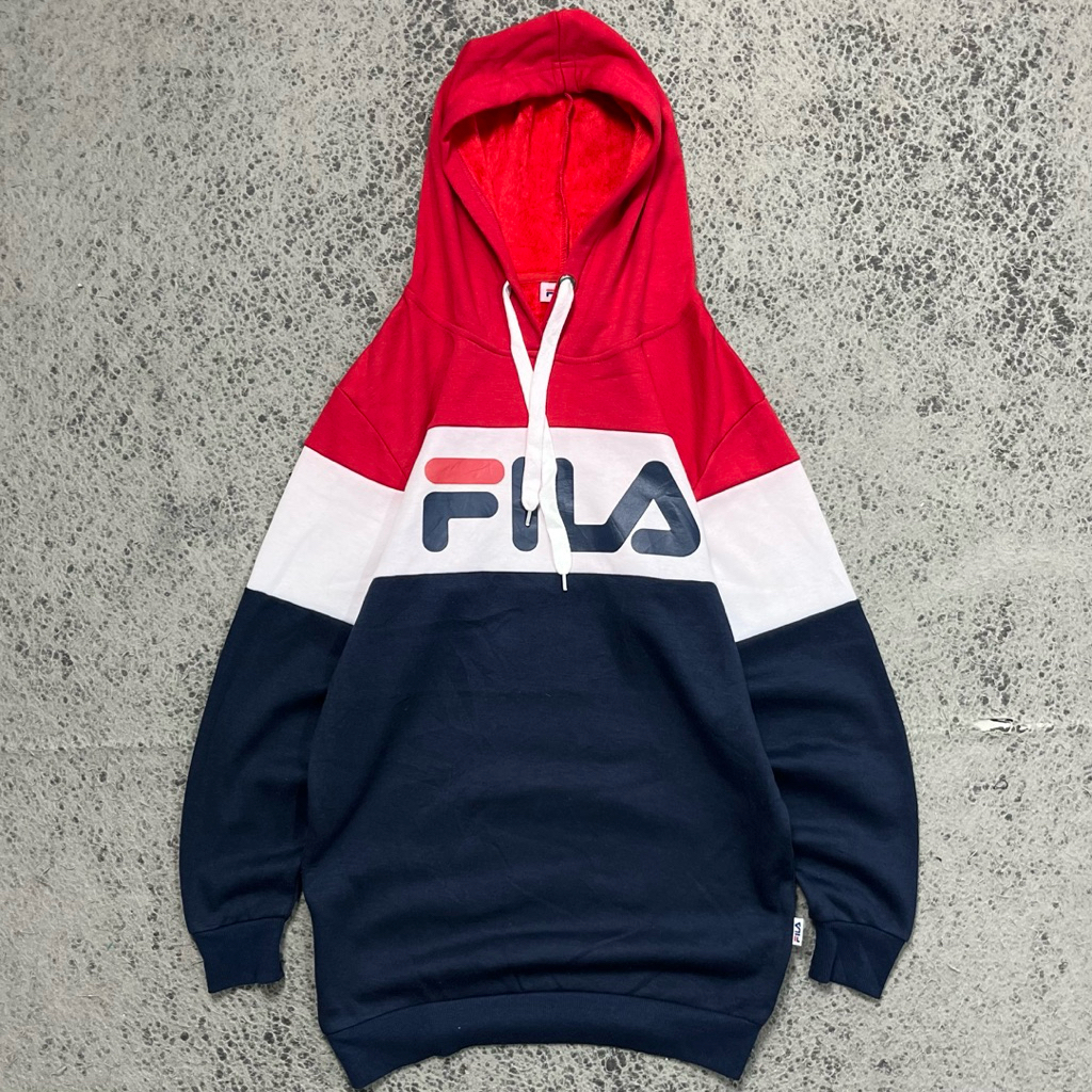Fila 3 Tone Colour Hoodie Second 100% Original size M