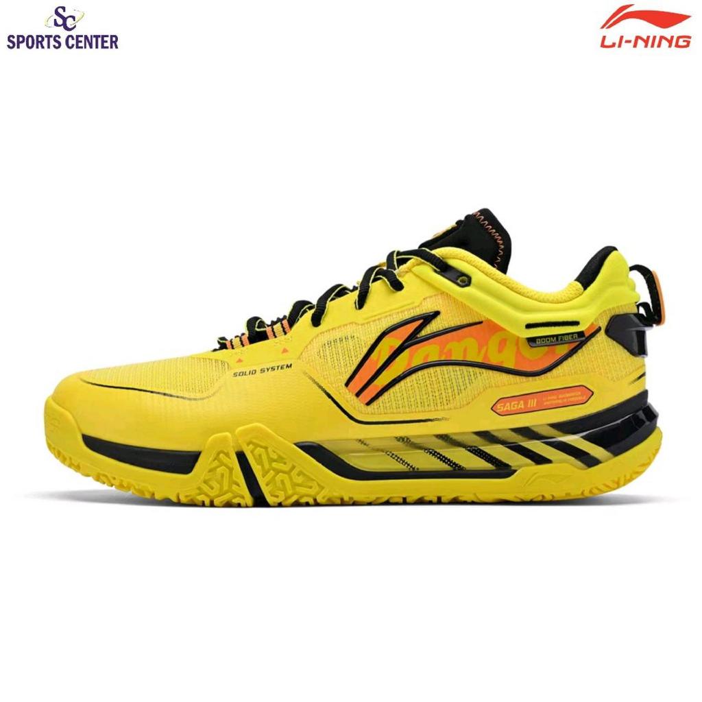 New Limited Sepatu Badminton Lining Saga III Pro / Saga 3 Pro AYAV001 Neon Industry Yellow