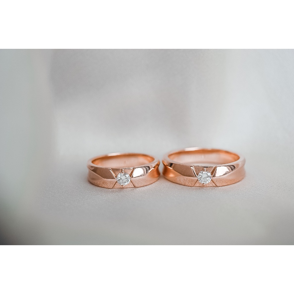 Cincin kawin berlian / cincin nikah / cincin pernikahan berlian - DRF00364/DRF00365 - KGdiamond