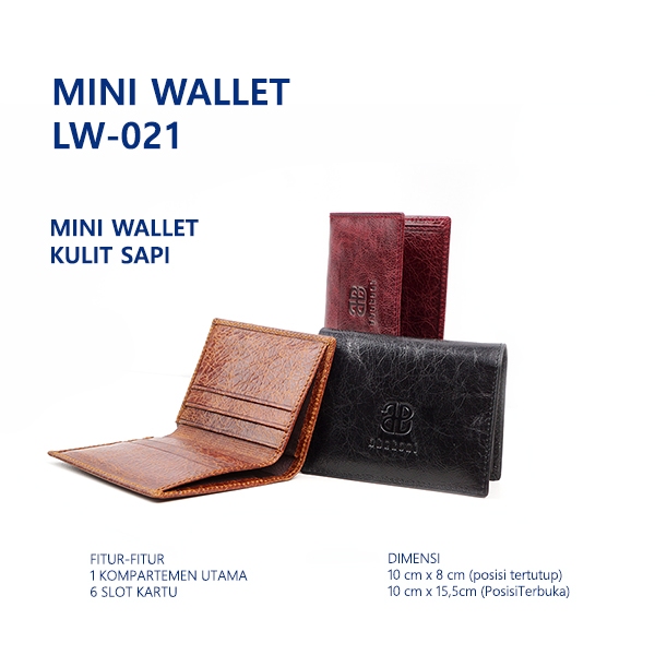 Dompet Kulit Wanita / Mini Wallet / Abekani LW021