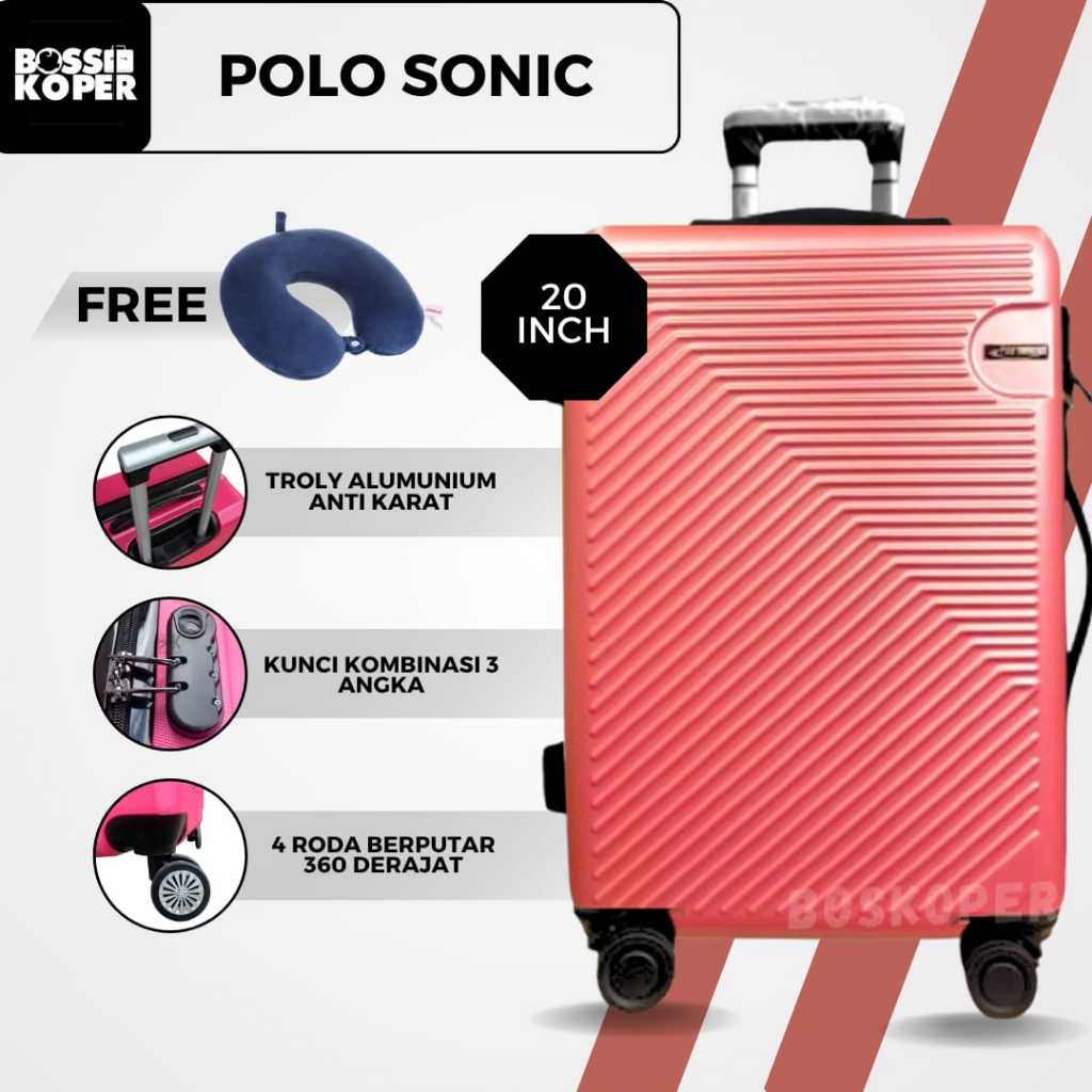 NEW  Koper 20 inch Polo Ukuran kabin -cabin-fiber-polo-travel-murah-20 inch-tas koper-tas