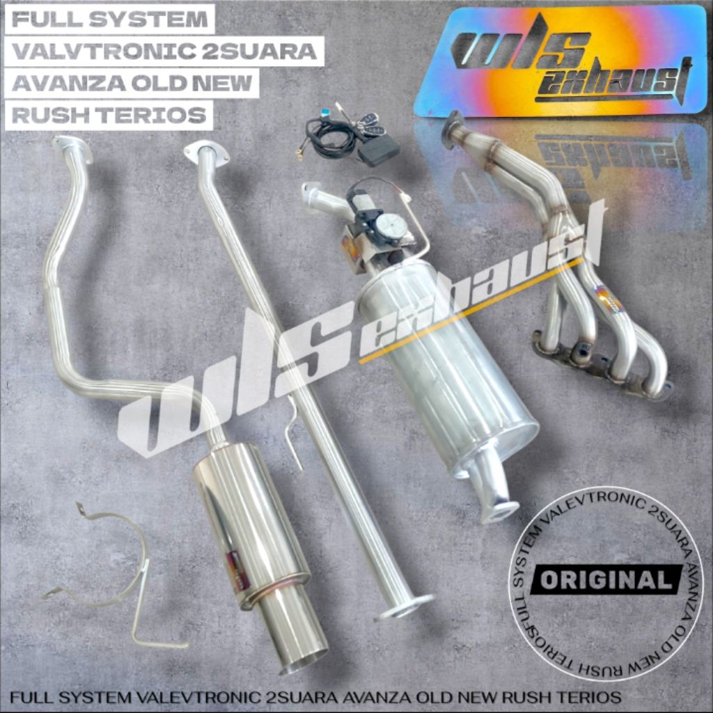 KNALPOT MOBIL VALVETRONIC  AVANZA OLD RUSH TERIOS 2 SUARA FULL SYSTEM WLS EXHAUST