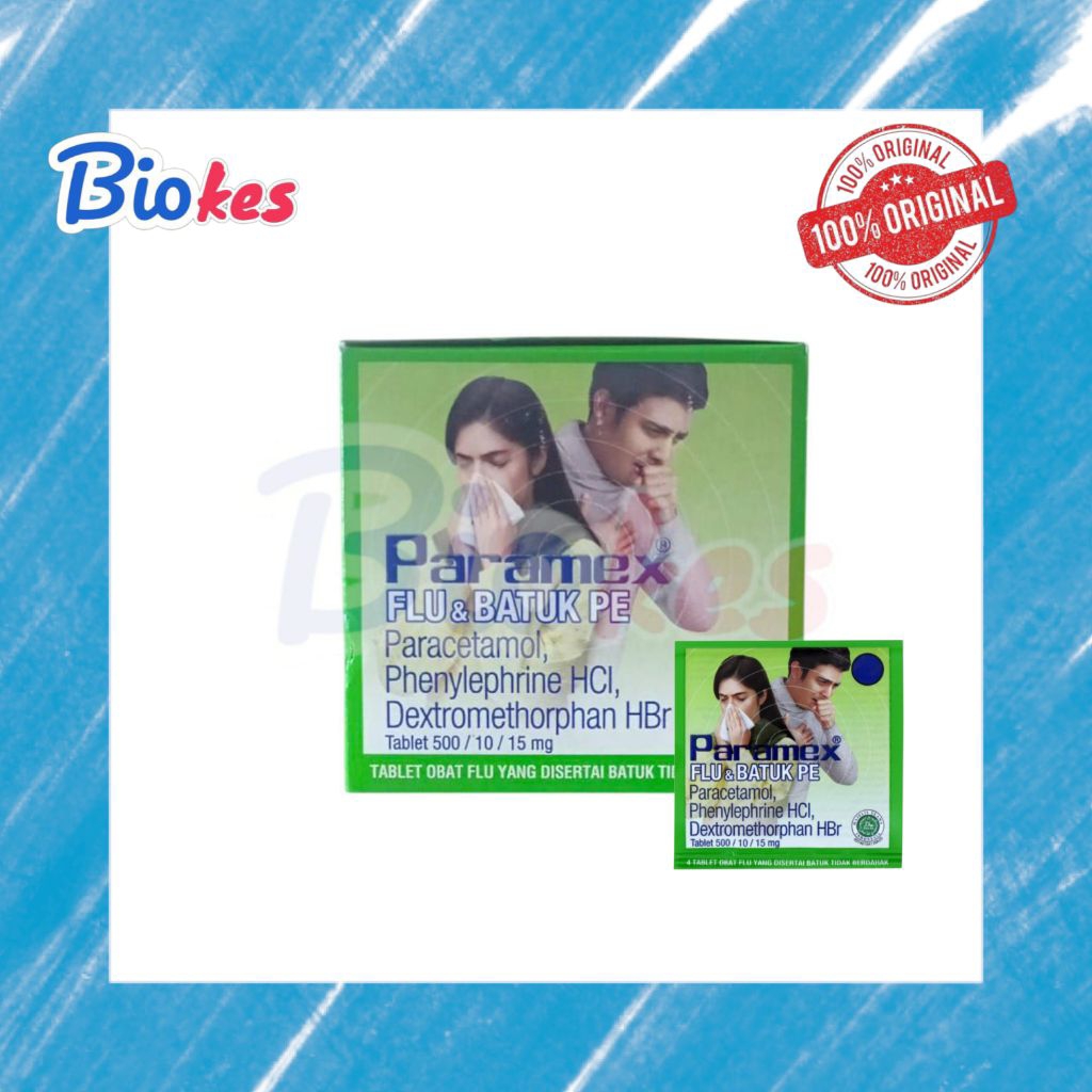 PARAMEX FLU BATUK PE TABLET PERSTRIP meringankan flu dan batuk