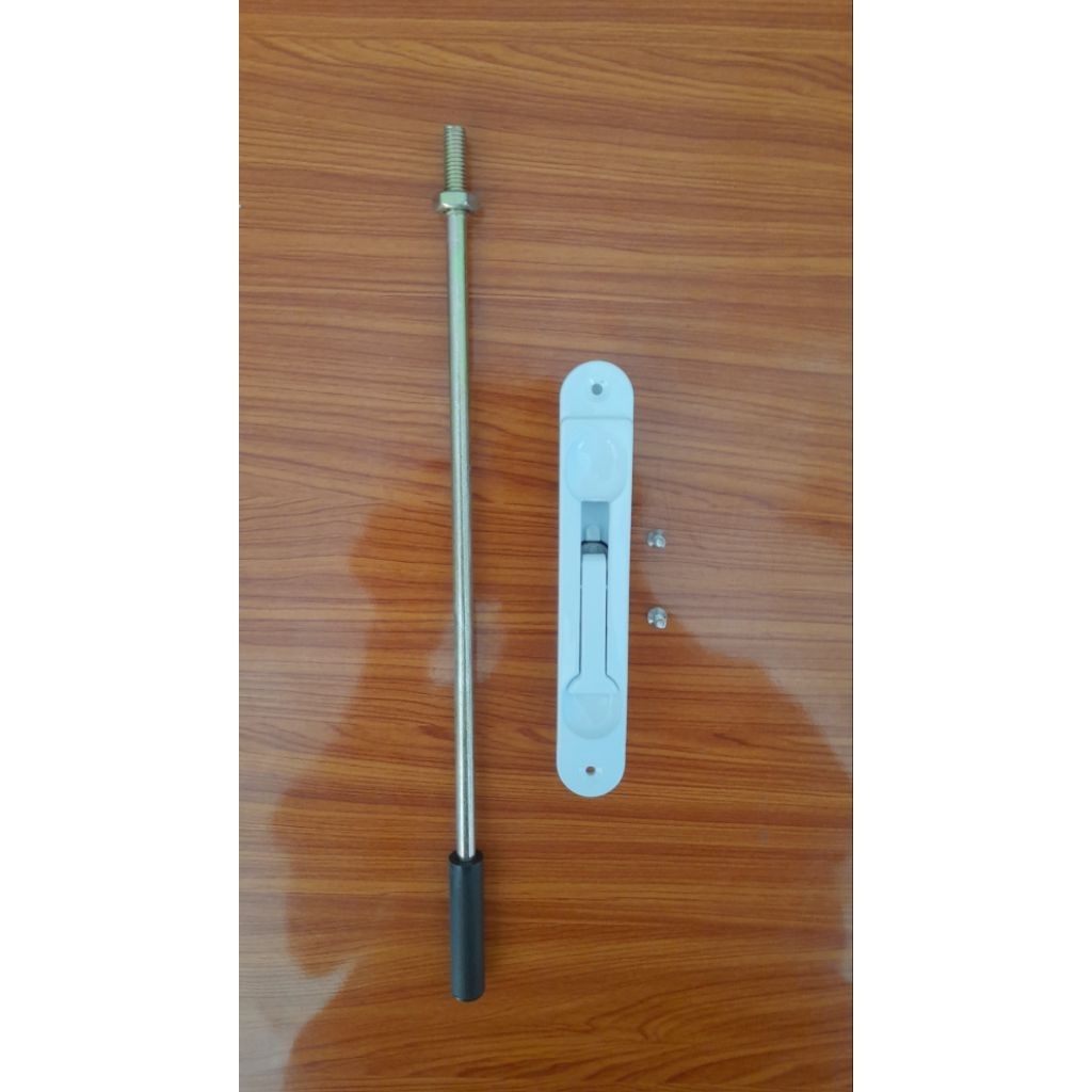 Flushbolt/Grendel tanam dekson pintu Aluminium White/Brown