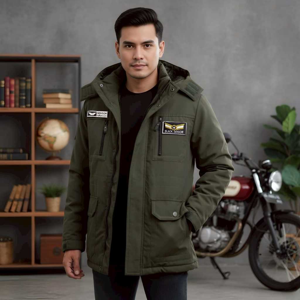 JAKET PARKA ELEGANT SNSR PRIA TERBARU JAKET PRIA