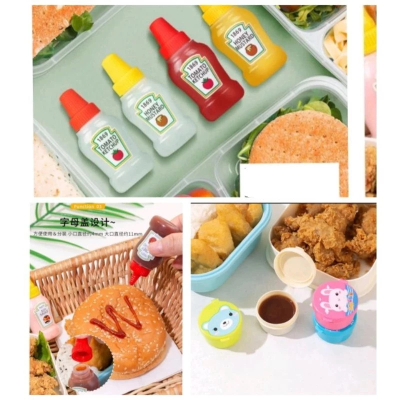 Botol Saus Bento Model Klik Mini Bekal Anak Botol Sambal Kecap Selai Bekal Cup Salad Dressing Bento 