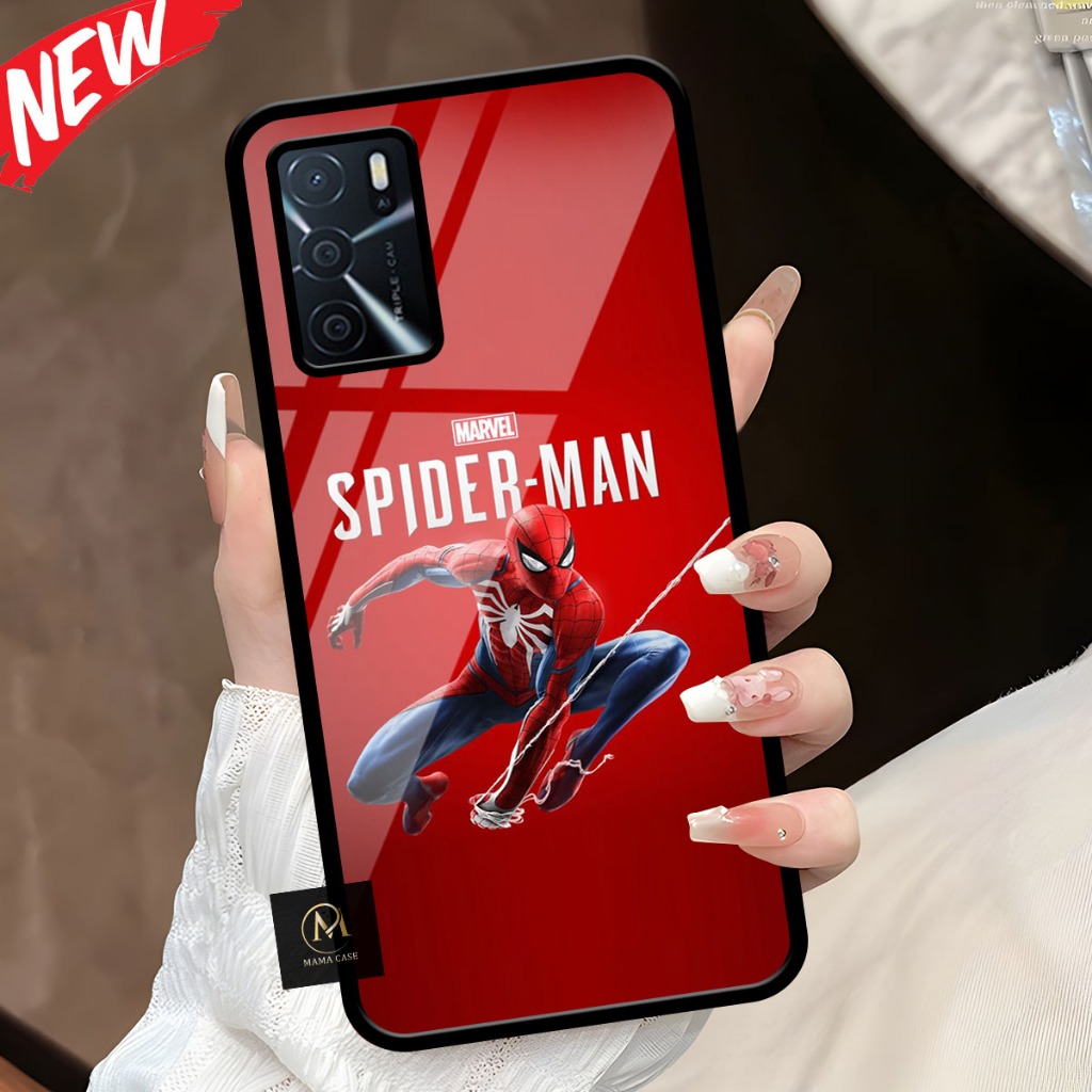 Case OPPO A16 / A16S / A54S MamaCase.id [ Spiderman ] Case Hp Glossy Casing Hardcase Softcase Bisa C