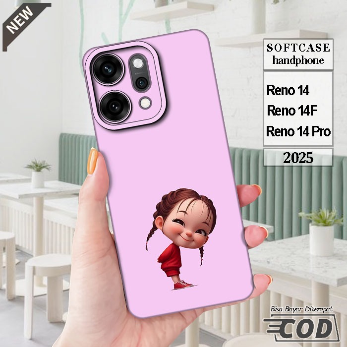 Case OPPO RENO 14  _OPPO RENO 14F  _OPPO RENO 14 PRO  _Casing silikon hitam bening Elastis keren