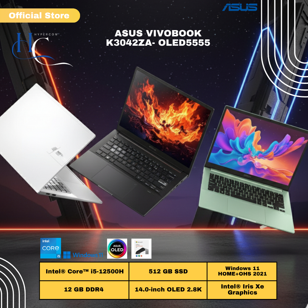 ASUS K3402ZA-OLEDS555- i5-12500H/12 GB/512GB SSD/Iris Xe/Win11+OHS