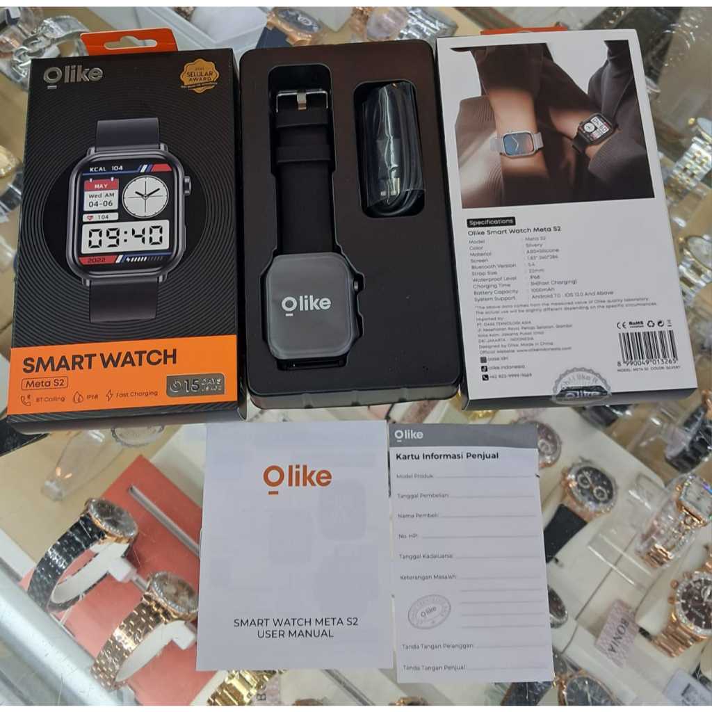 JAM TANGAN OLIKE META S2 / SMARTWATCH OLIKE META S2 ORIGINAL SMARTWATCH PINTAR