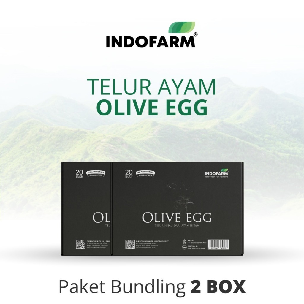 Indofarm Telur Hijau dari Ayam Hitam - BUNDLING 2 BOX