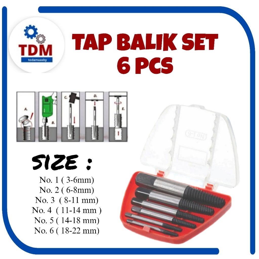 Tap Balik set 6 pcs