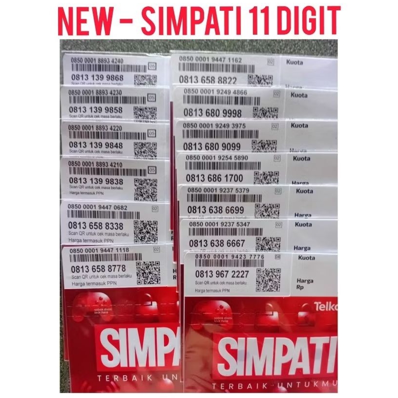 Nomor Cantik Telkomsel SIMPATI 11 Digit