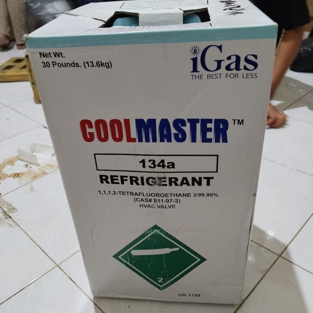 Freon Igas R134a Refrigerant 13.6 kg Cool Master Asli Original Igas