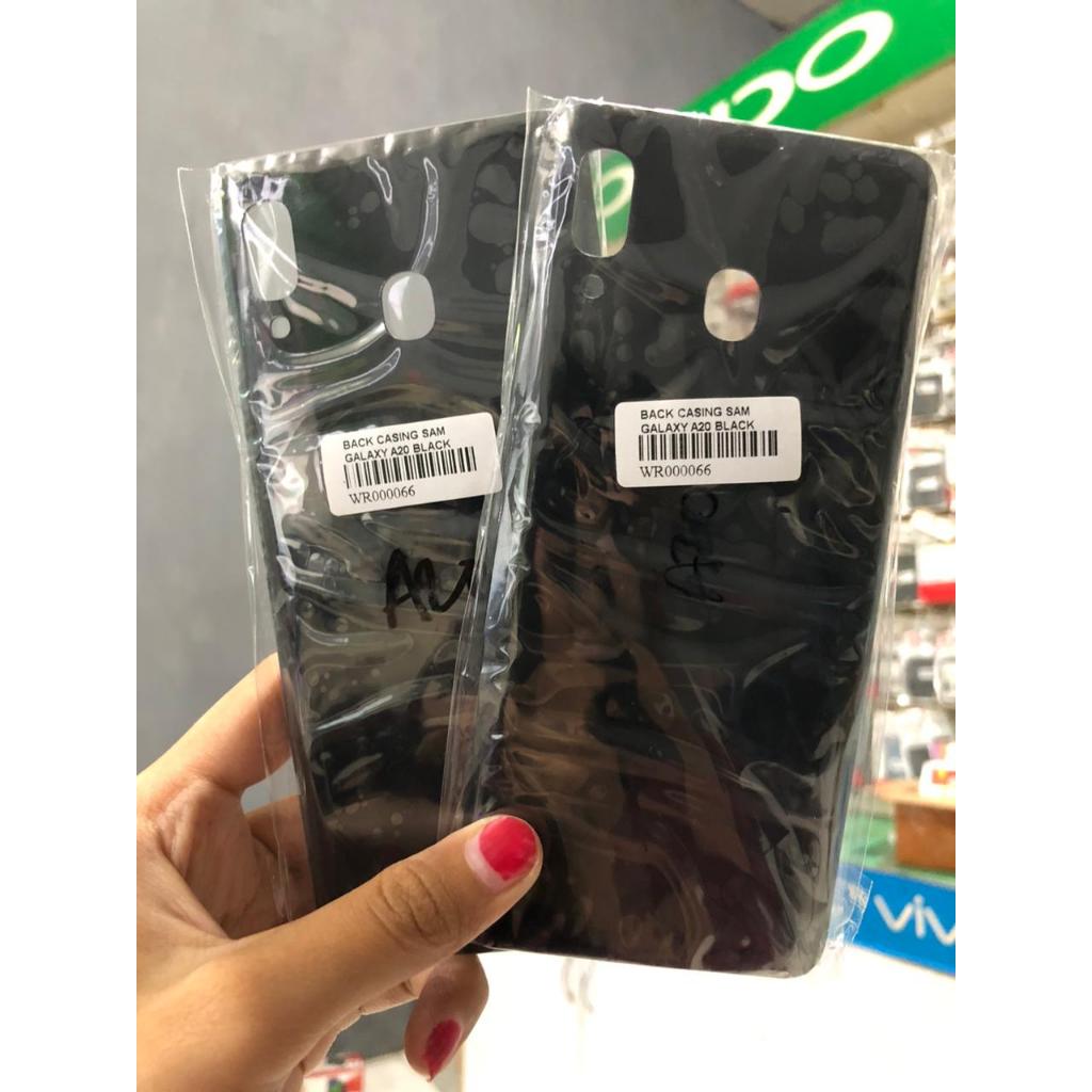 BACK GLASS - BACK COVER SAMSUNG GALAXY A20 BLACK.
