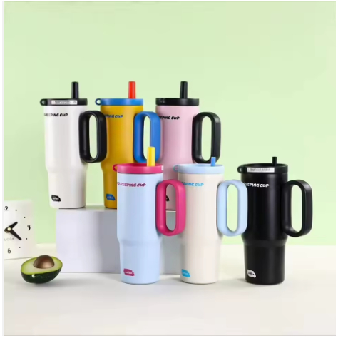 Tumbler Cold Keeping 750ML Tumbler stainless  Botol Minum Dengan Gagang, Sedotan, dan Saringan TAKAS