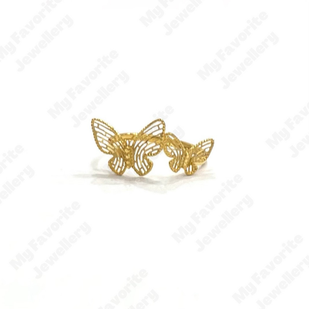 Cincin Tinju Kupu-kupu Uk14 (Emas Asli Kadar 700)