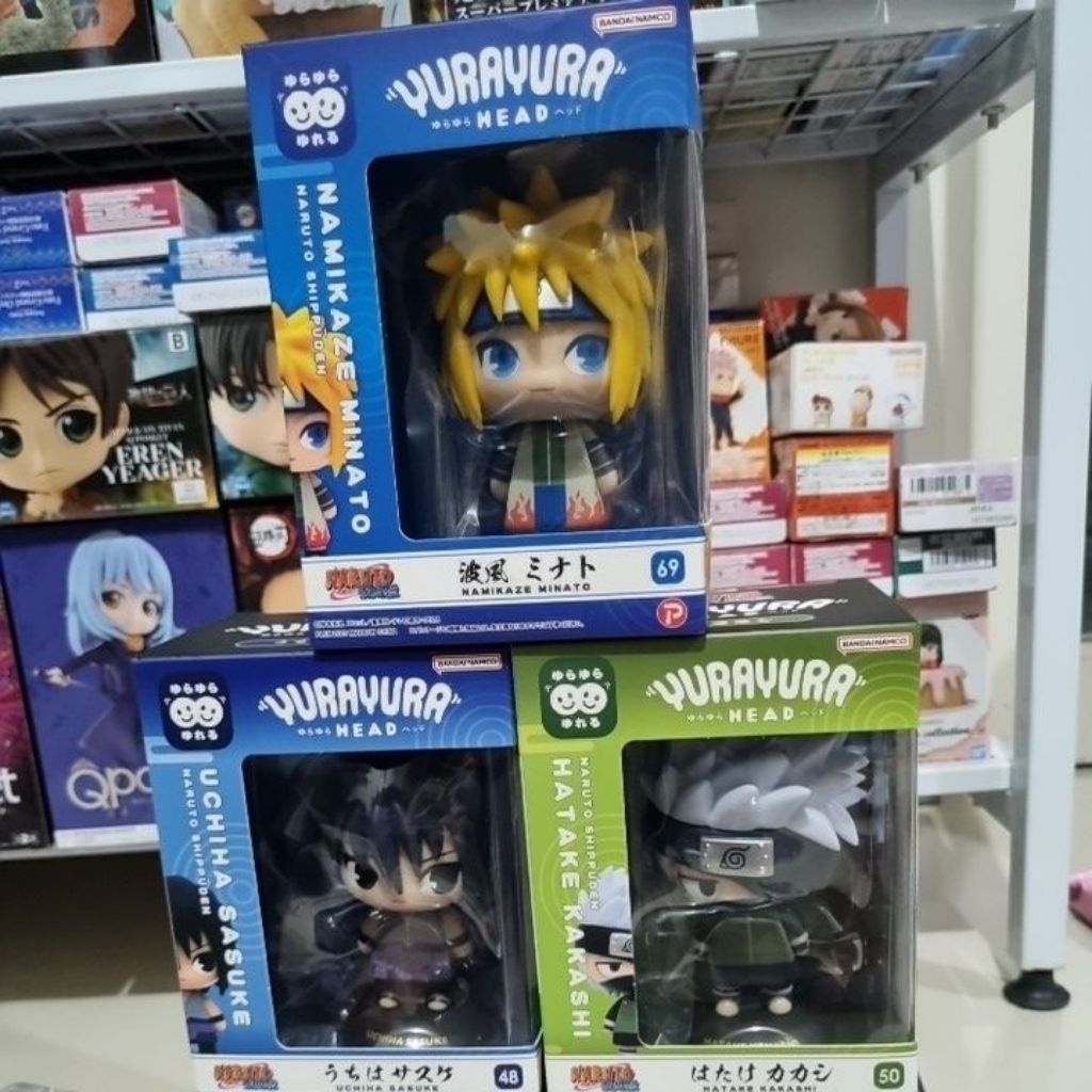 Bandai Yura Yura Head Action Figure Original Naruto